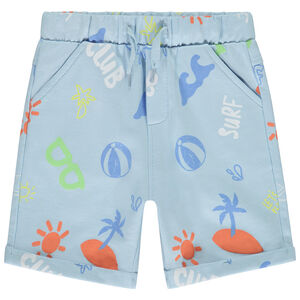 Bermudas de felpa con estampado de playa para bebé niño 