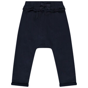 Pantalón jogging de felpa liso con volante para bebé niña  Main Pantalón jogging de felpa liso con volante para bebé niña