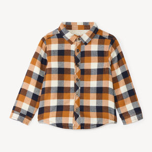 Camisa de franela a cuadros para bebé niño 