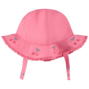 Vestido de popelina con cerezas bordadas para bebé niña 