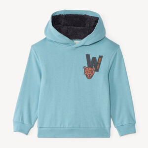 Sudadera con capucha para niño de felpa forrada de sherpa. 