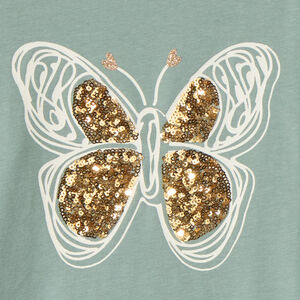 Camiseta de manga larga con lentejuelas de fantasía para niña 