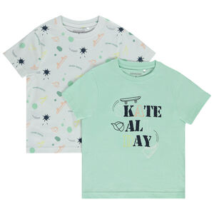 Lote de 2 camisetas de manga corta fantasía para niño 