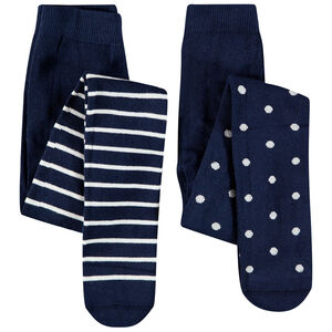 Pack de 2 leotardos gruesos con estampado. 