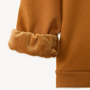 Sudadera oversize de felpa con forro de terciopelo Love para niña 