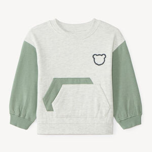 Sudadera oversize bebé niño color block 