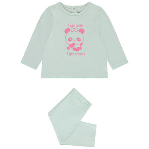 Set de pijama de 2 piezas en punto con estampado fantasía para bebé niña 
