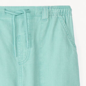 Pantalón de tela con puños para bebé niño. 