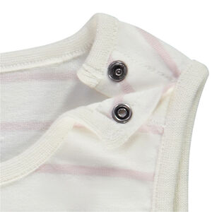 Camiseta sin mangas de jersey a rayas y estampado para bebé niño 