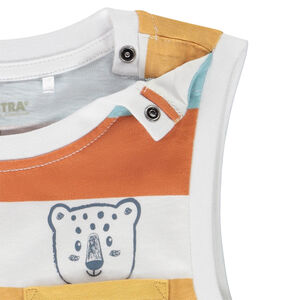 Conjunto de 2 piezas con camiseta sin mangas a rayas para bebé niño 