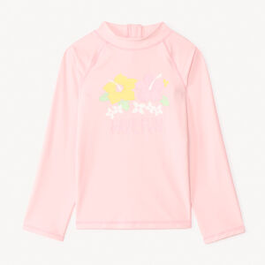 Camiseta de manga larga anti-UV SPF 50+ con estampado de hibisco para niña 