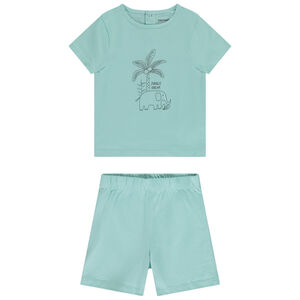Set pijama corto con estampado de elefante para bebé niño 
