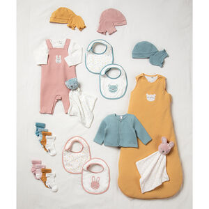 Conjunto gorro y manoplas - rosa 