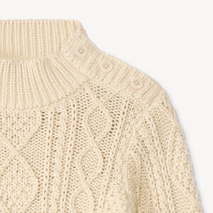 Jersey de punto con efecto trenzado y cuello alto para bebé niño 