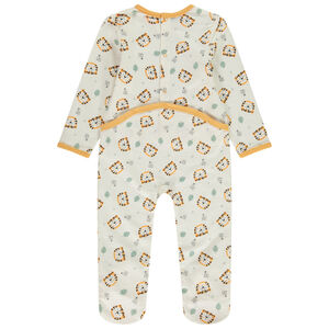 Lote de 2 peleles tigre para bebé niño con aperturas diferentes según la edad 