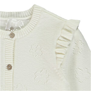 Chaleco de punto calado floral para bebé niña 