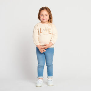 Sudadera lisa de felpa con estampado "Love" para bebé niña 