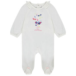 Pelele de jersey con bordados y estampado para bebé niña 