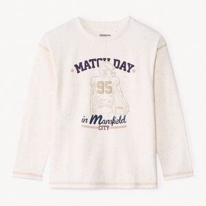 T-shirt manches longues puff print football américain pour garçon   Main T-shirt manches longues puff print football américain pour garçon