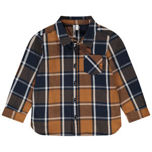 Camisa de cuadros de manga larga para bebé niño 