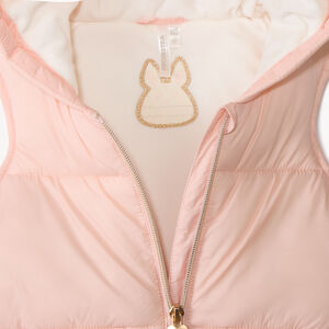 Doudoune sans manches à capuche ludique pour bébé fille 