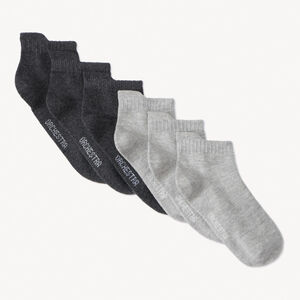 Pack de 6 pares de calcetines cortos lisos para niño  Main Pack de 6 pares de calcetines cortos lisos para niño