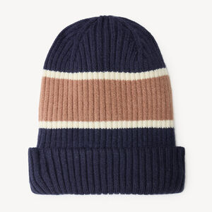 Gorro de canalé a rayas para niño 