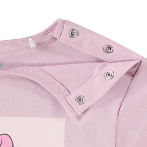 Camiseta de manga corta unicolor con estampado de Minnie Disney para niña 