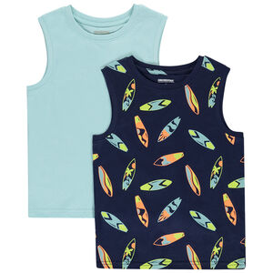 Pack de 2 camisetas sin mangas fantasía de jersey para niño  Main Pack de 2 camisetas sin mangas fantasía de jersey para niño