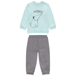 Conjunto de chándal de felpa estampado para bebé niño 