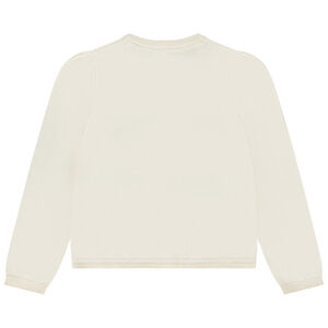 Gilet de punto liso y lurex niña 