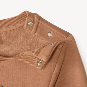 Sudadera de felpa para niña con bordado de bucle decorativo. 