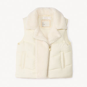 Chaleco de dos acolchado bicolor para niña 