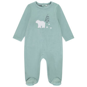 Pelele de terciopelo con estampado fantasía para bebé niño 