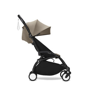 Silla de paseo Stokke® YOYO³ a partir de 6 meses - Chasis negro/ Unidad de asiento topo 
