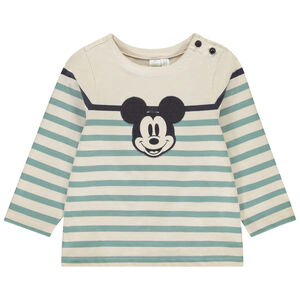 Camiseta de rayas de Mickey Disney de manga larga para bebé niño 