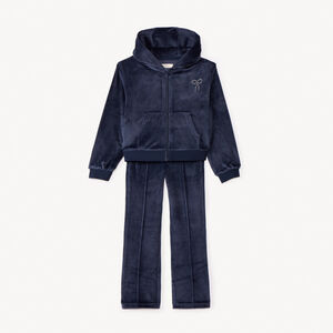 Ensemble en velours gilet à capuche + jogging pour fille   Main Ensemble en velours gilet à capuche + jogging pour fille