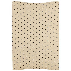 Housse matelas à langer jersey - Sweetheart Soft Sand/Black - 50x70 cm 