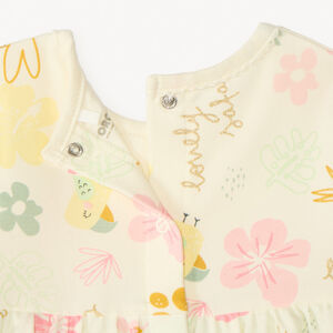 Pijama 2 en 1 con efecto de túnica, estampado de fantasia de koala para niña. 
