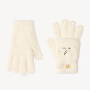 Gants fille à rabat moufle licorne 