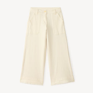 Pantalón vaquero de corte amplio y recto para niña 