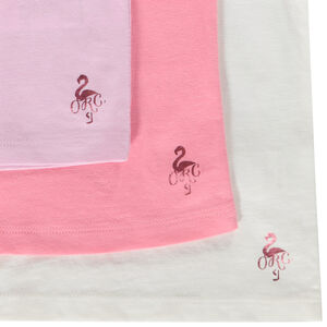 Pack de 3 camisetas de manga corta de algodón lisas niña 