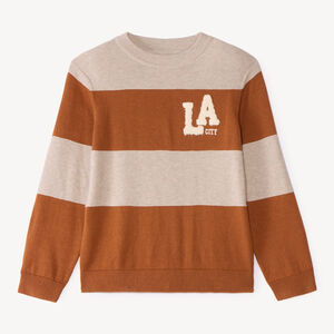 Jersey de niño de punto con bordado de bucle. 
