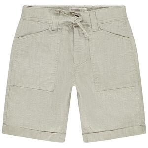 Bermudas uni en tela tejida para niño 