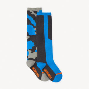Lot de 2 paires de chaussettes de ski hautes pour garçon  Main Lot de 2 paires de chaussettes de ski hautes pour garçon