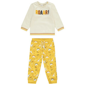 Ensemble en molleton sweat + jogging imprimé dinosaures pour bébé garçon Main Ensemble en molleton sweat + jogging imprimé dinosaures pour bébé garçon