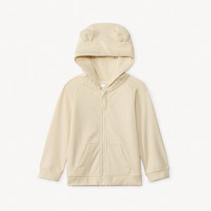 Chaleco de felpa con capucha de oso para bebé niño 