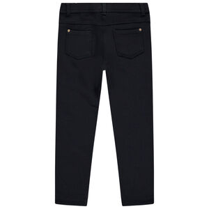 Pantalón liso de felpa niña 