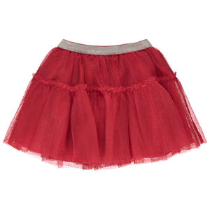 Falda con volantes de tul brillante para niña bebé 