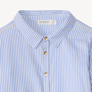 Chemise manches longues en popeline rayé pour fille  Main Chemise manches longues en popeline rayé pour fille
